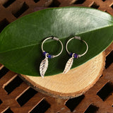 Bluesy Feather Helix Rings