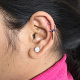 Bluesy Feather Helix Rings