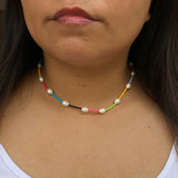 Trippy Beads Neck String With Pearls