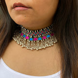 Blue & Pink Afghani Choker