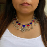 Afghani Blue Heart Necklace