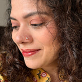Zircon Petals Nose Pin (Gold plated)