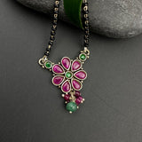 Ruby Flower Mangalsutra