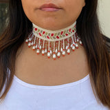 Aztec Bugle Beads Choker