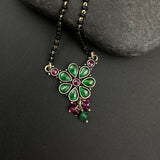 Emerald Flower Mangalsutra