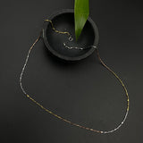 Tri Colored Silver Chain
