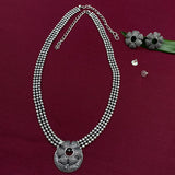 Floral Long Chain & Ear Studs