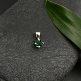 Small Emerald Square Pendant