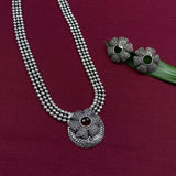 Floral Long Chain & Ear Studs
