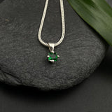 Small Emerald Square Pendant