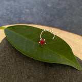 Garnet Star Nose Pin