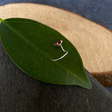 Garnet Star Nose Pin