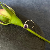 Amethyst Frame Nose Pin