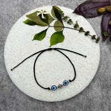 Evil Eye Anklet With Dainty Beads