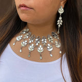 Abstract Mirror Necklace & Earrings