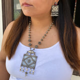 Ethnic Silver look a like Necklace set