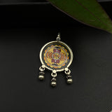 Hand Painted Fish Mandala Pendant