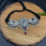 Peacock With Ruby Choker