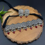 Ruby Floral Kundan Choker Set