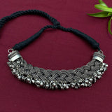 Silver Plaid Choker