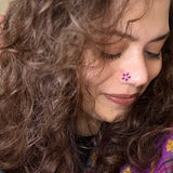 Ruby Petals Flower Nose Pin