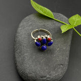Lapis & Coral Toe Ring (single)