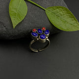 Lapis & Coral Toe Ring (single)