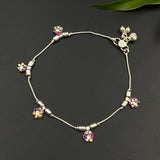 Rainbow Floral Anklet