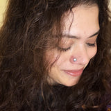 Pearl Square Nose Pin