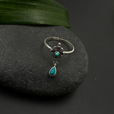 Turquoise Bead Toe Ring (Single)