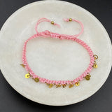 Powder Pink Gold Sequins Bracelet