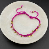 Deep Pink Gold Sequins Bracelet