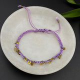 Lavender Gold Sequins Bracelet