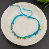 Turquoise Gold Sequins Bracelet