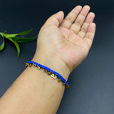 Blue Thread Sequins Bracelet