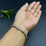 Lavender Gold Sequins Bracelet