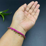 Deep Pink Gold Sequins Bracelet