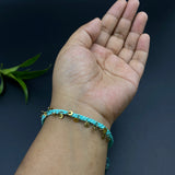 Sage Green Gold Sequins Bracelet