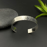 Hammered Brass Wrist Cuff (silver)