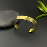 Hammered Brass Wrist Cuff (gold)
