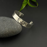 Hammered Brass Wrist Cuff (silver)