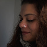 Zircon Studded OM Nose Pin