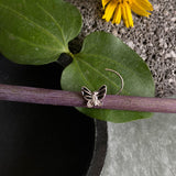 Black With Zircon Butterfly