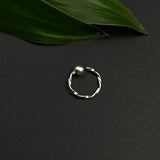 Silver Cut Nose Ring (small)