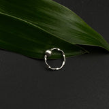 Silver Cut Nose Ring (small)