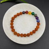 Rudrakasha Seven Chakra Bracelet