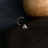 Zircon Pyramid Nose Pin