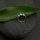 Turq Beads Nose Ring (small)