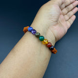 Rudrakasha Seven Chakra Bracelet