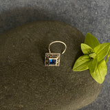 Sapphire Marcasite Nose Pin